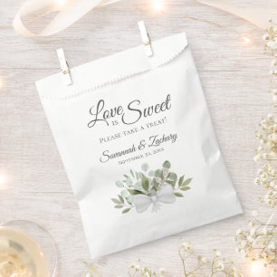 Sachets En Papier L'amour est doux Rustique Eucalyptus & Mariage de