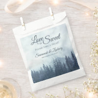 L'amour est doux Rustique Mariage de pins bleus
