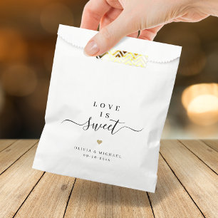 Sachets En Papier L'amour est doux simple élégant mariage de script