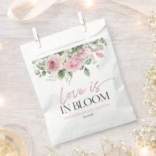 Sachets En Papier L'amour est en fleurs Rose rose floral Fête de mar