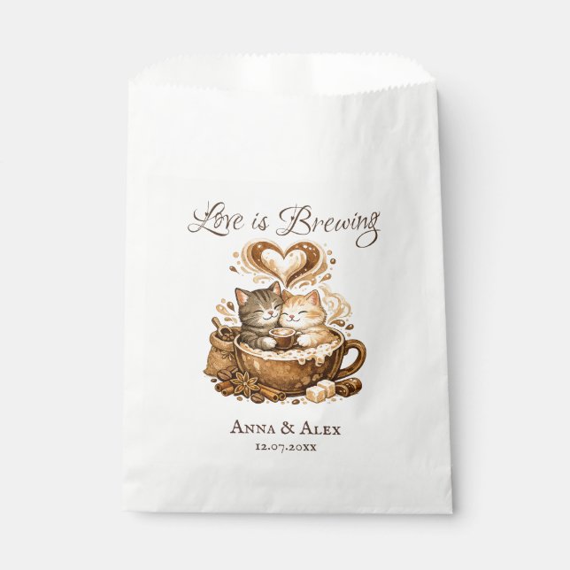 Sachets En Papier L'amour est en train de se préparer (Devant)