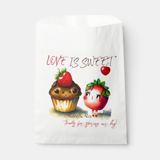 Sachets En Papier L'amour est Mariage (Devant)