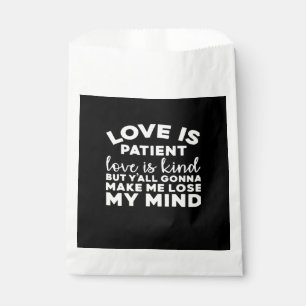 Sachets En Papier L'amour est patient, l'amour est gentil, drôle mar