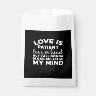 Sachets En Papier L'amour est patient, l'amour est gentil, drôle mar