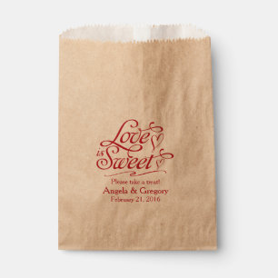 Sachets En Papier L'amour est sucré Bonbons Buffet Dessert Mariage