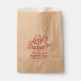 Sachets En Papier L'amour est sucré Bonbons Buffet Dessert Mariage