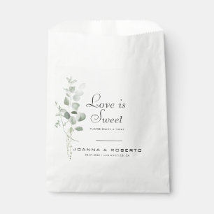 Sachets En Papier L'amour minimaliste de l'Eucalyptus est Mariage do