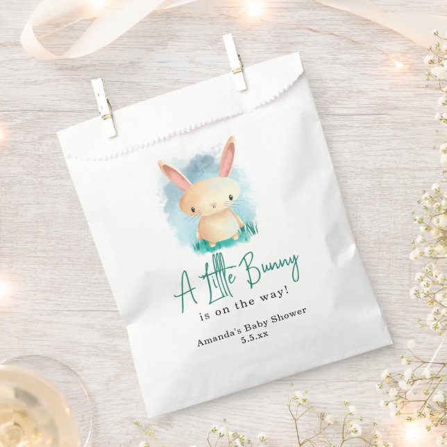 Sachets En Papier Lapin bébé - shower bébé  (Coupé)