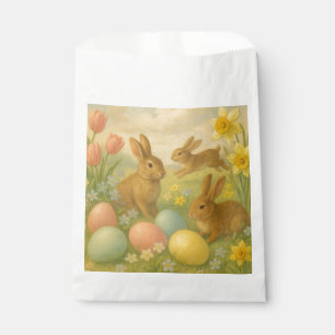 Sachets En Papier Lapin de Pâques vintage/Œuf de Pâques/Printemps 