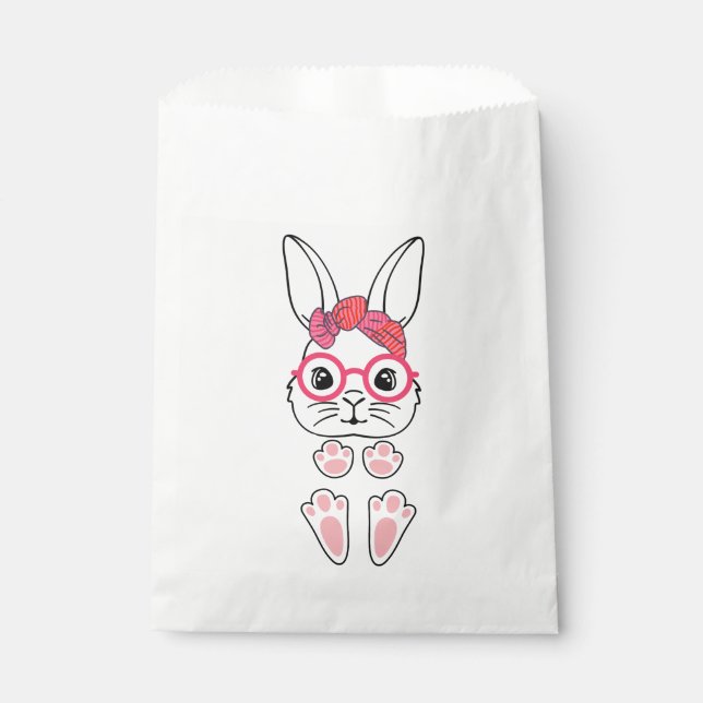 Sachets En Papier lapin lapin de Pâques assez mignon (Devant)
