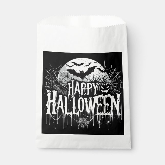 Sachets En Papier L'art d'Halloween vintage (Devant)
