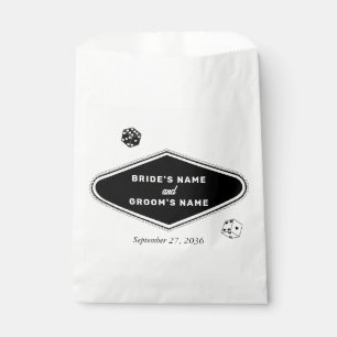 Sachets En Papier Las Vegas Casino Destination Mariage Noir Blanc
