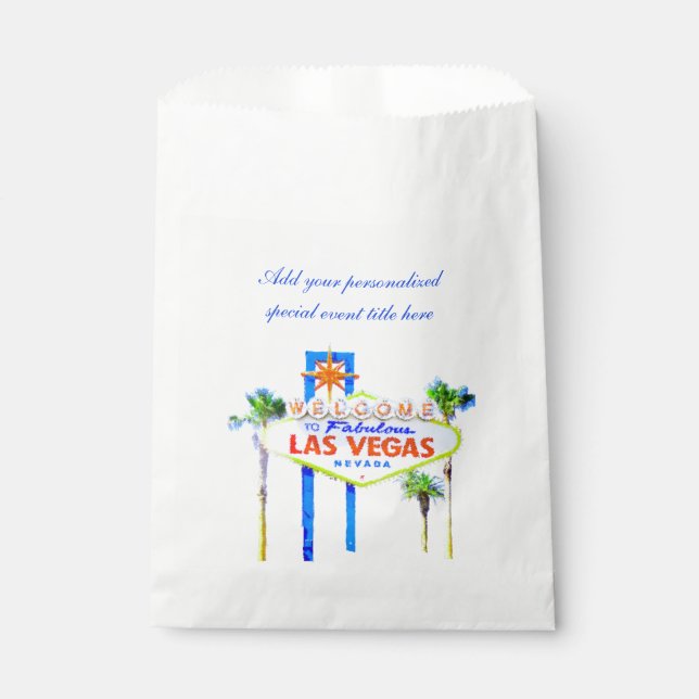 Sachets En Papier Las Vegas Mariage ou Special Event Party Faveurs (Devant)