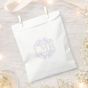 Sachets En Papier Lavande et cadre Vintage beige Monogramme
