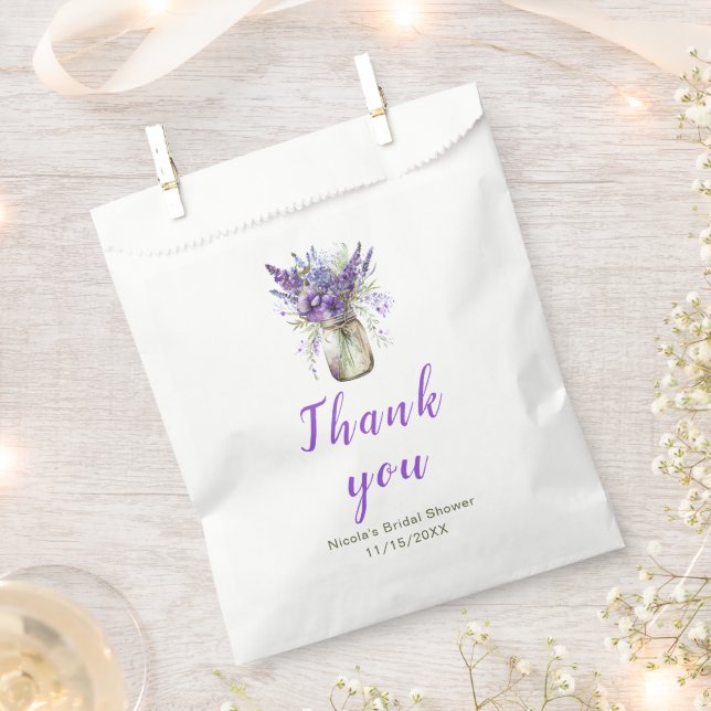 Sachets En Papier Lavande Mariage Fête dans un Pot Mason (Coupé)