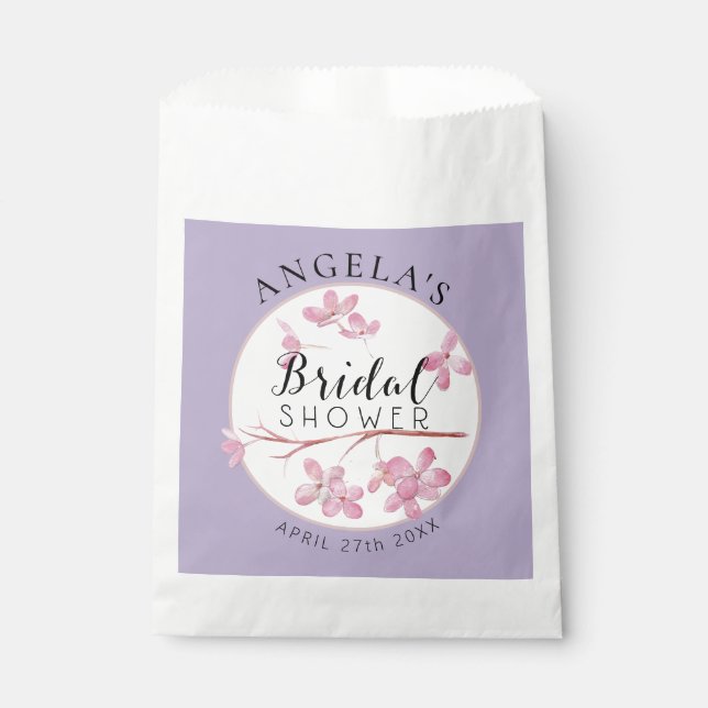 Sachets En Papier Lavande Rose Fête de Mariage Fleurs de Lilas (Devant)