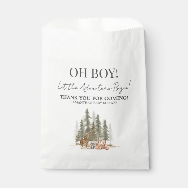 Sachets En Papier L'aventure commence Baby Shower (Devant)