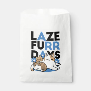 Sachets En Papier Laze Furr Days - Cute Lazy Cats Design