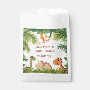 Sachets En Papier Le Baby shower de verdure de Cute Dinosaur