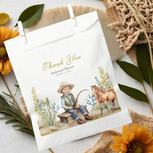 Sachets En Papier Le Baby shower Derby du pêcheur russe Merci