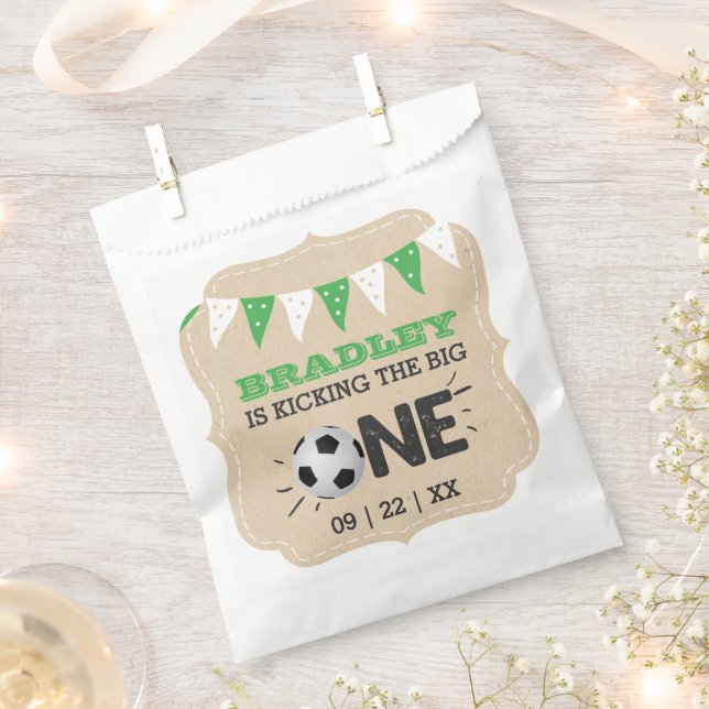 Sachets En Papier Le Big One | Football 1er anniversaire (Coupé)