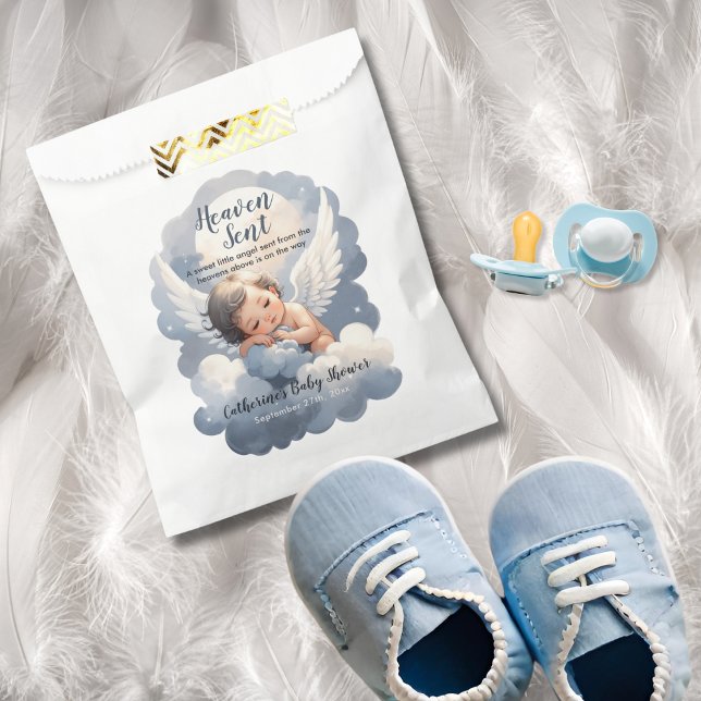 Sachets En Papier Le Ciel A Envoyé Un Bébé Ange Dans Le Baby shower  (Créateur téléchargé)