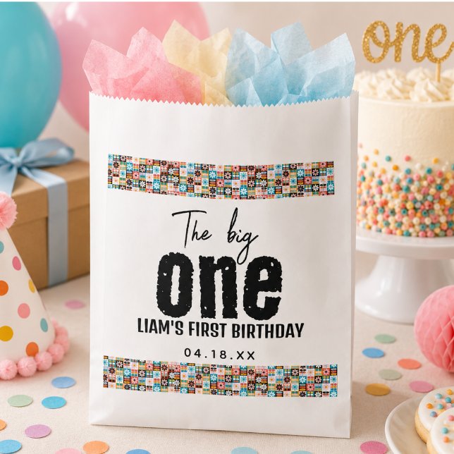 Sachets En Papier Le Grand Premier Anniversaire (The BIG One 1st Birthday Favor Bag)