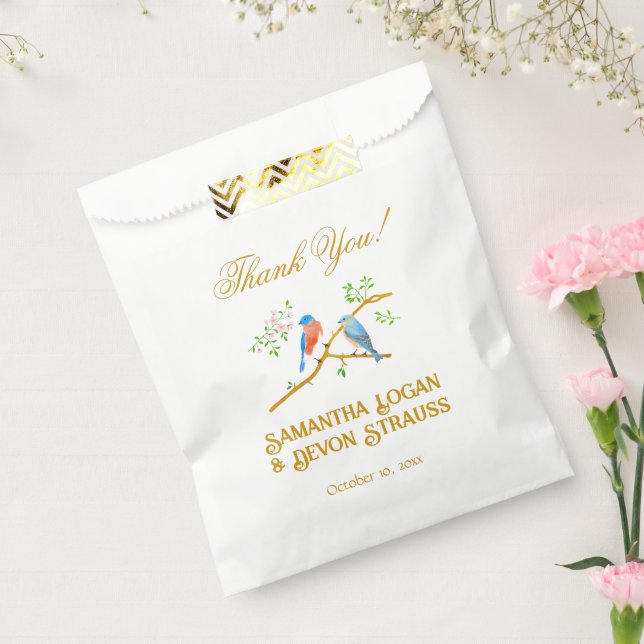 Sachets En Papier Le Mariage des oiseaux bleus (Scellé)