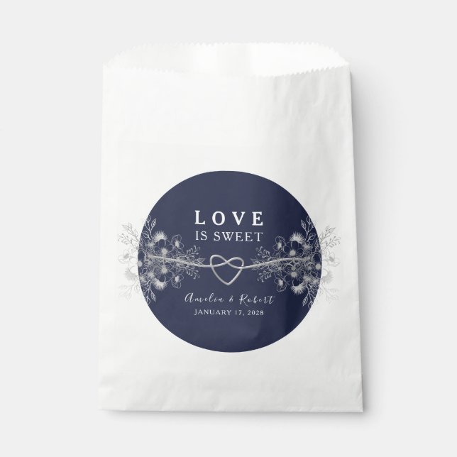 Sachets En Papier Le mariage est doux (Devant)