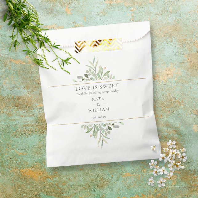 Sachets En Papier Le mariage est une verdure douce (Créateur téléchargé)