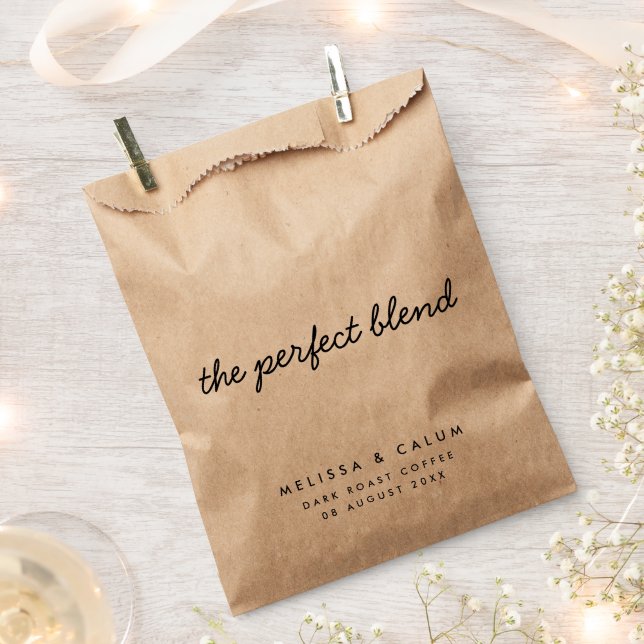 Sachets En Papier Le Mélange Parfait | Coffee Lover Mariage rustique (Coupé)