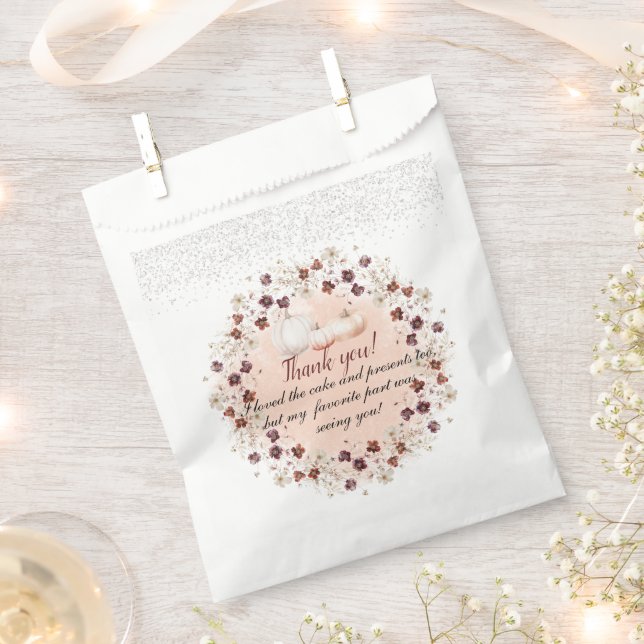 Sachets En Papier Le petit Citrouille est sur le chemin du Baby show (Coupé)