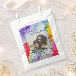 Sachets En Papier LeahG Rainbow Pride Mariage d'encre d'alcool