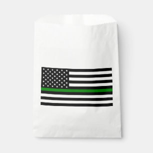 Sachets En Papier Légère ligne verte : Anciens combattants patriotiq