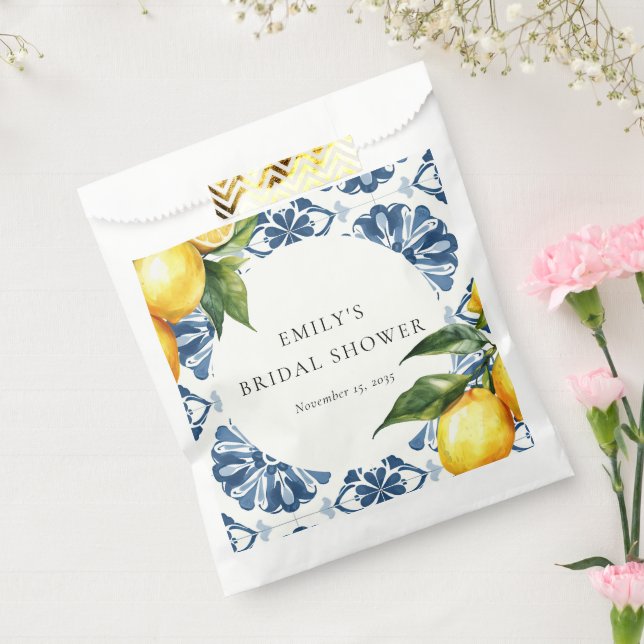 Sachets En Papier Lemon Citrus Positano Fête de Mariage Italienne (Scellé)