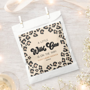 Sachets En Papier Leopard Cheetah Imprimer un Baby shower sauvage