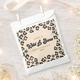 Sachets En Papier Leopard Cheetah Wild et sept fête d'anniversaire