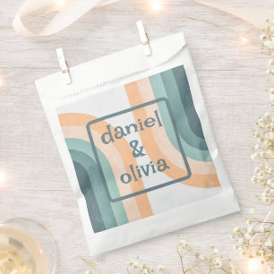Sachets En Papier les années 70 Mariage arc-en-ciel Vintage
