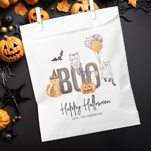 Sachets En Papier Les chats d'Halloween de mignonette Ghosts Citroui