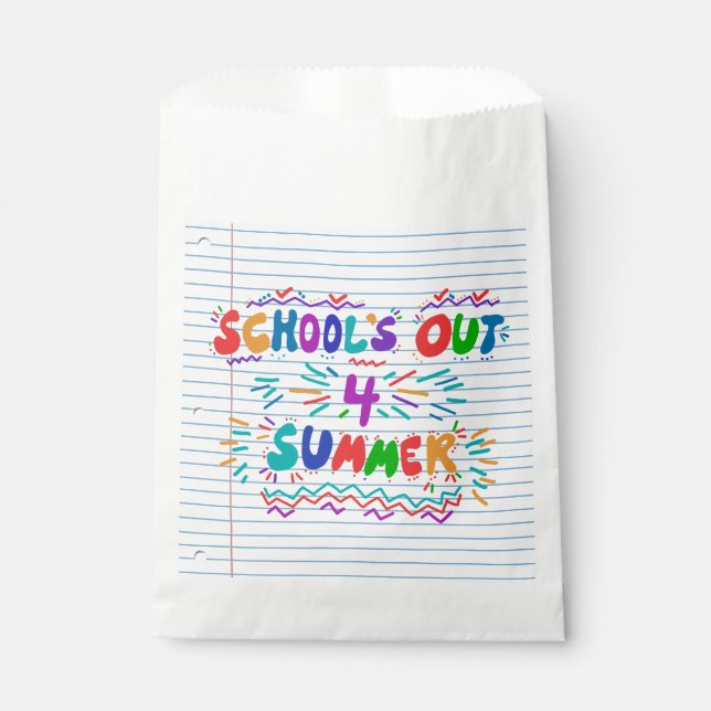 Sachets En Papier Les classes sont finies pour l'été (Devant)