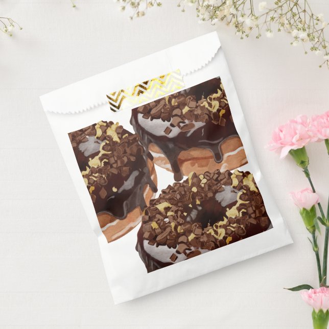 Sachets En Papier Les donuts au chocolat sont délicieux. (Scellé)