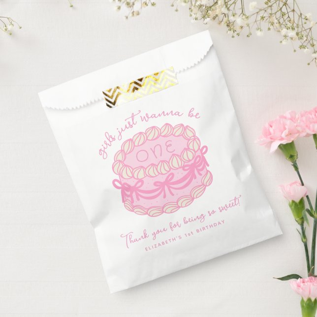 Sachets En Papier Les filles veulent juste être un nœud rose pour le (Scellé)
