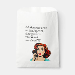 Sachets En Papier Les relations sont comme Algebra Funny Quip