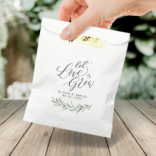 Sachets En Papier "Let love grew" script rustique mariage de verdure