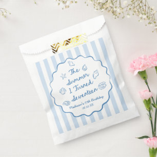 Sachets En Papier L'été où j'ai eu dix-sept ans Fête d'anniversaire