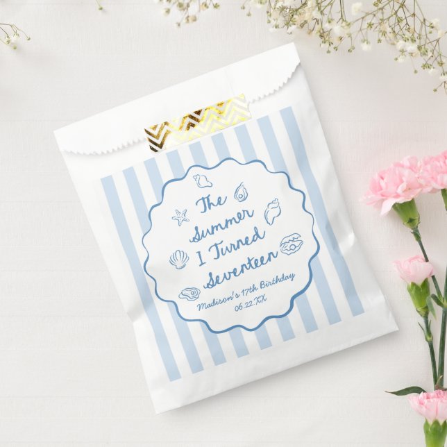 Sachets En Papier L'été où j'ai eu dix-sept ans Fête d'anniversaire  (Scellé)