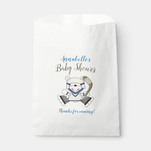 Sachets En Papier L'hockey folâtre le baby shower d'ours blanc