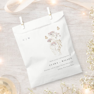 Sachets En Papier Lilac Boho Fleur sauvage Fern Mariage botanique