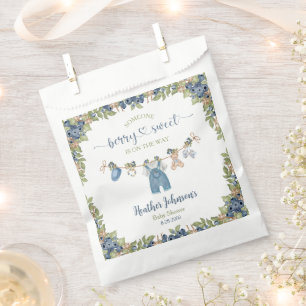 Sachets En Papier Linge de bébé sucré aux myrtilles Baby Shower