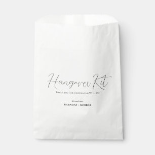 Sachets En Papier Linge noir Kit de récupération simple de hangover